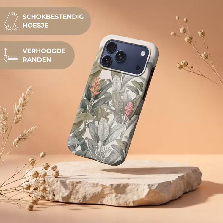 Telefoonhoesje Toughcase - Tropisch - Planten - Modern - Groen — 5