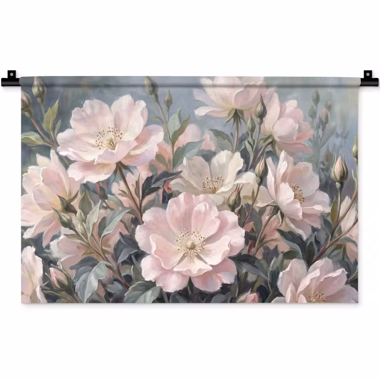 Wandkleed - Rozen - Illustratie - Roze