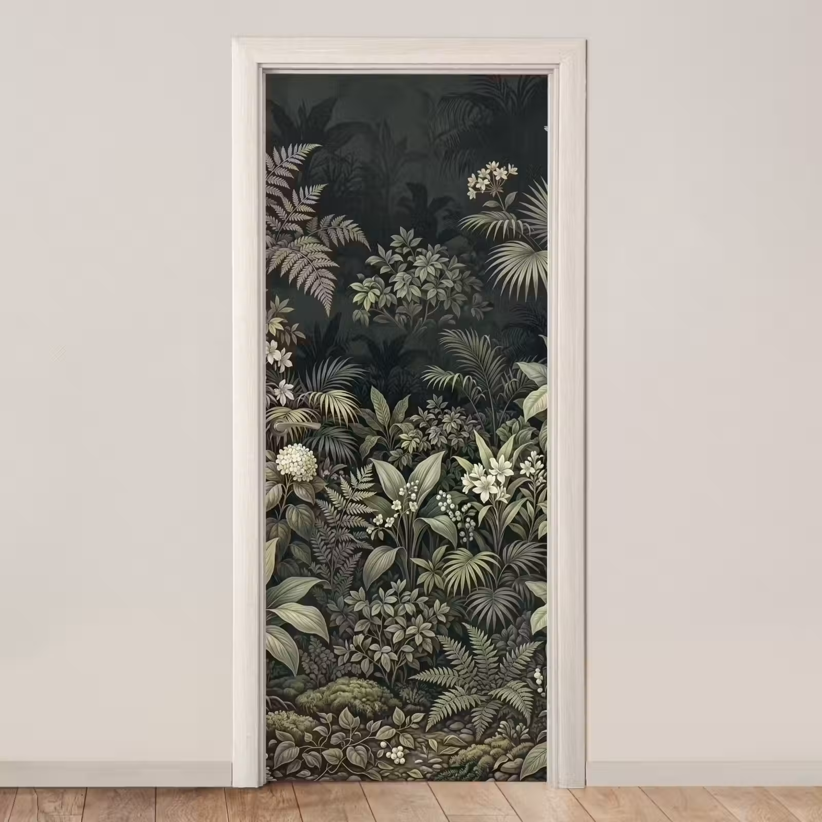 Deursticker - Jungle - Bladeren - Botanisch - Groen — 1