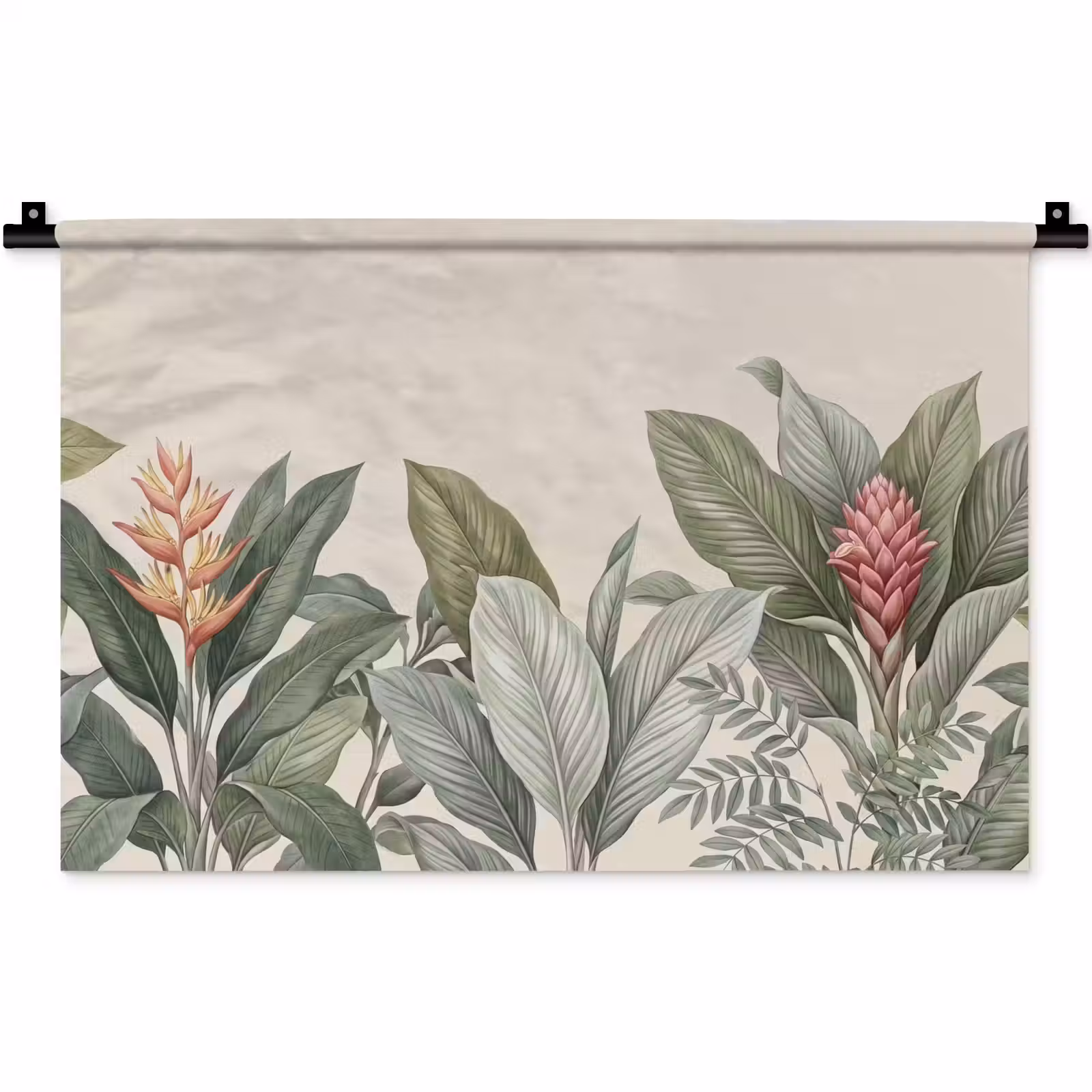 Wandkleed - Tropisch - Planten - Modern - Groen — 1