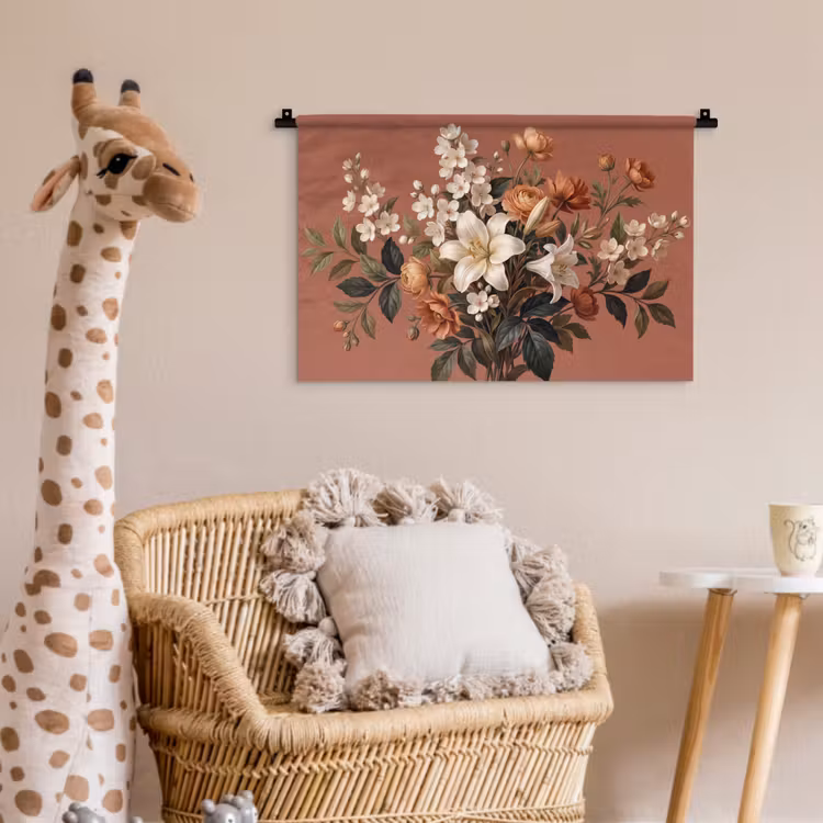 Wandkleed - Boeket - Retro - Kleurrijk — 5