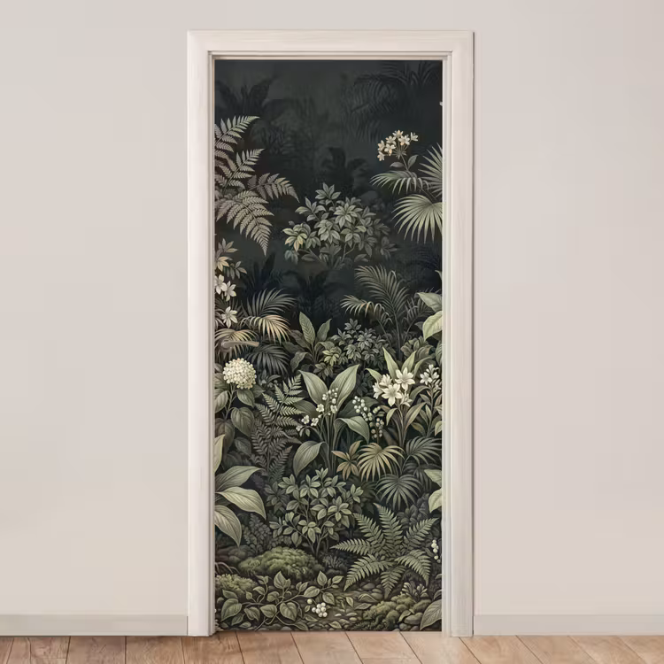 Deursticker - Jungle - Bladeren - Botanisch - Groen