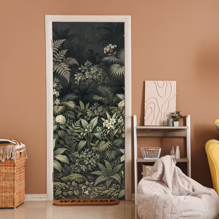 Deursticker - Jungle - Bladeren - Botanisch - Groen — 2