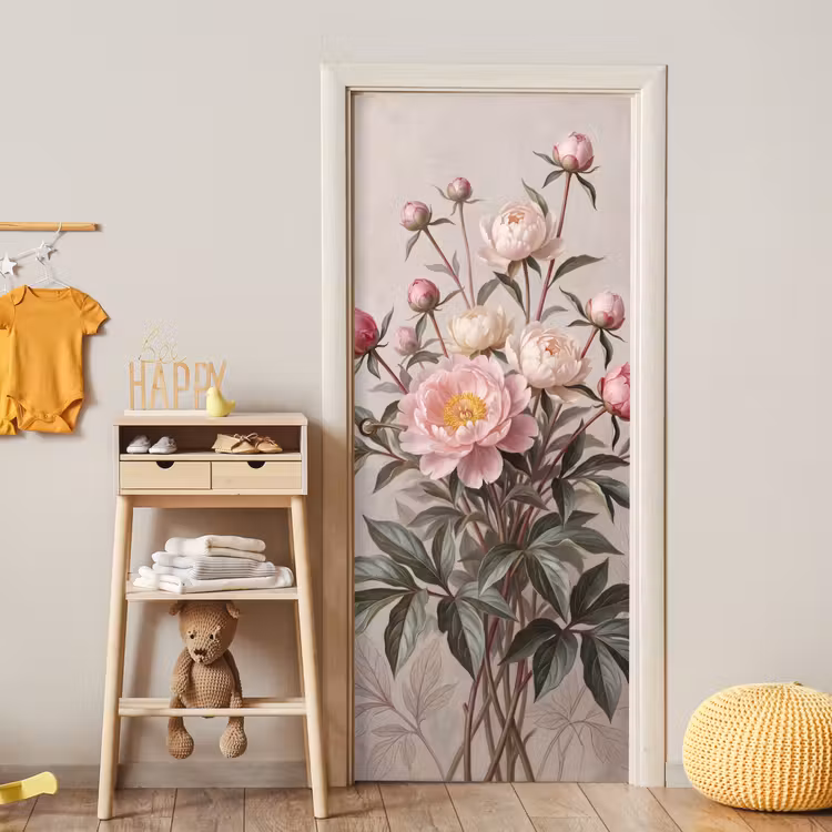 Deursticker - Pioenrozen - Boeket - Roze — 6