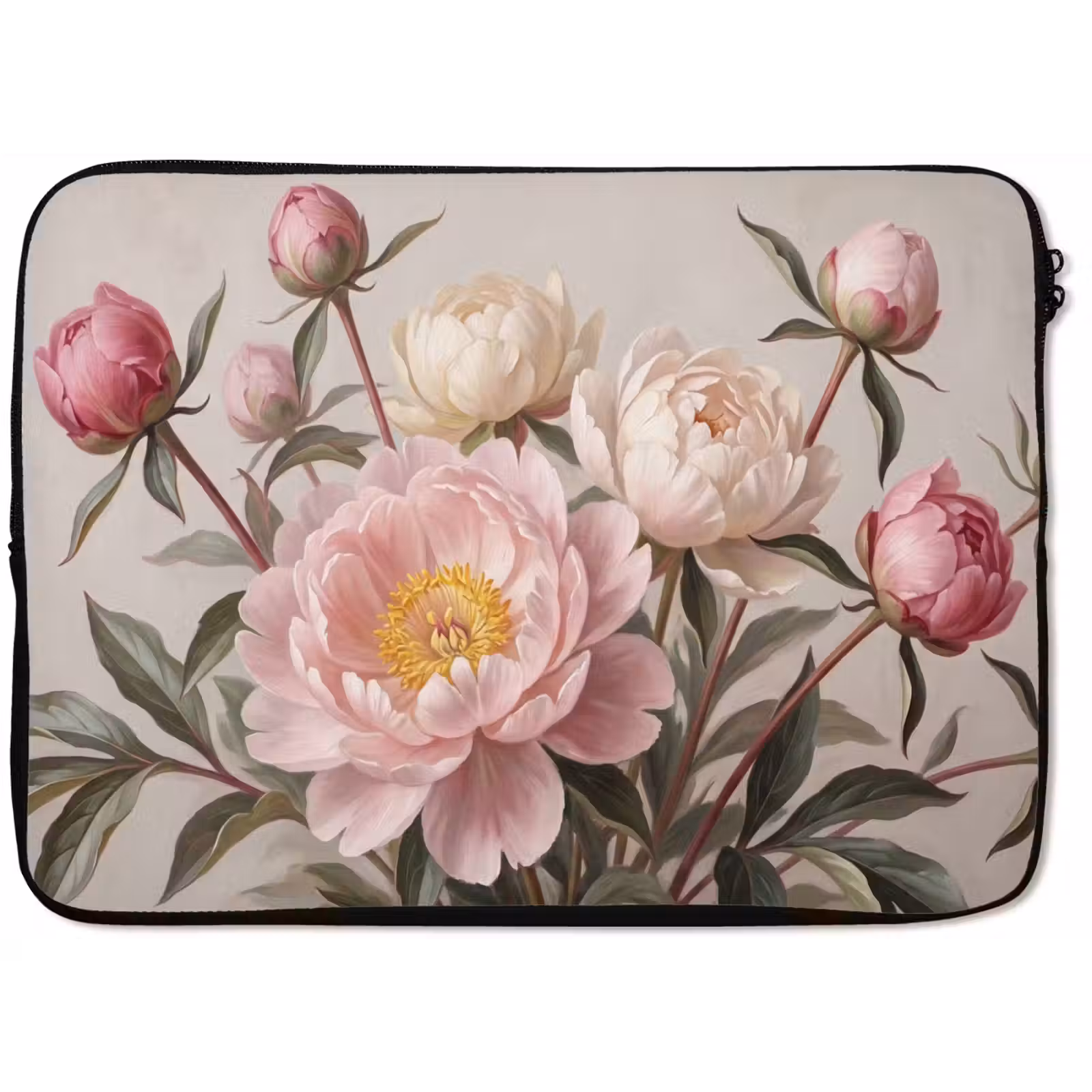 Laptophoes - Pioenrozen - Boeket - Roze — 1