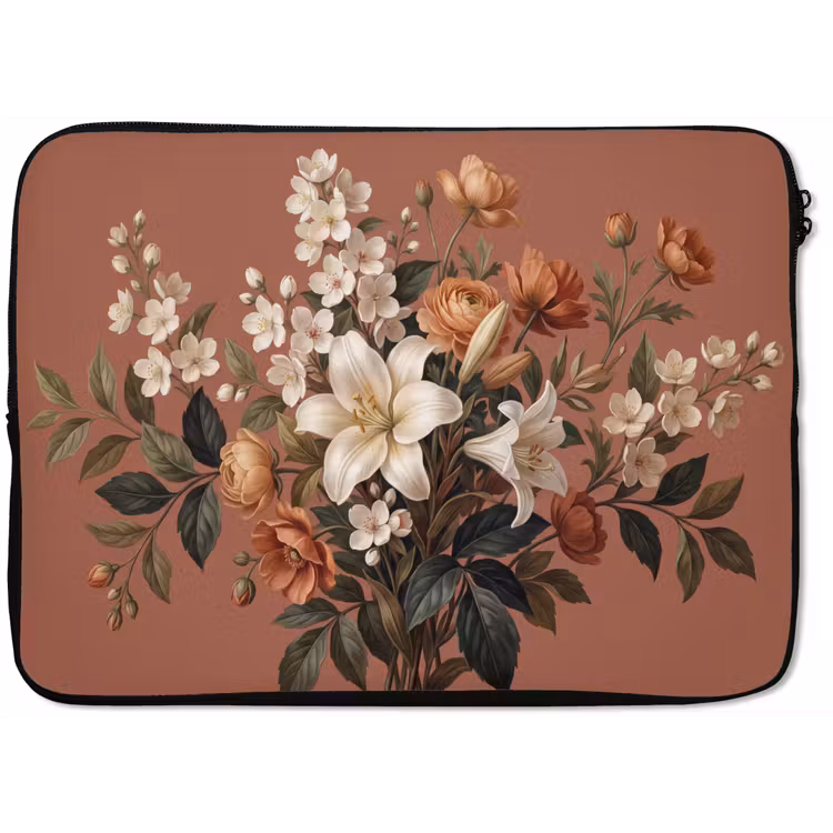 Laptophoes - Boeket - Retro - Kleurrijk