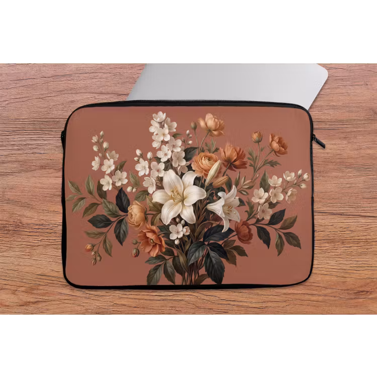 Laptophoes - Boeket - Retro - Kleurrijk — 2