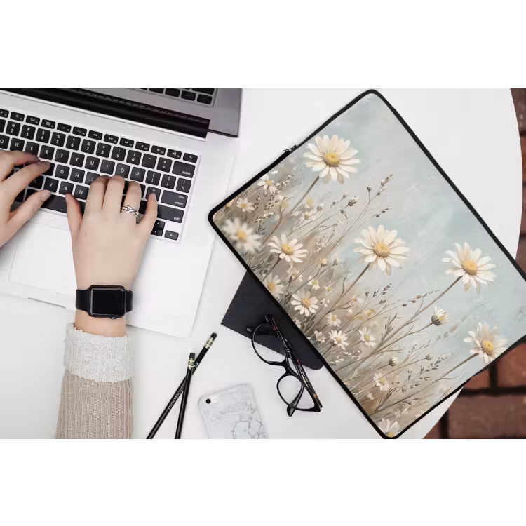 Laptophoes - Madelief - Illustratie - Wit — 3