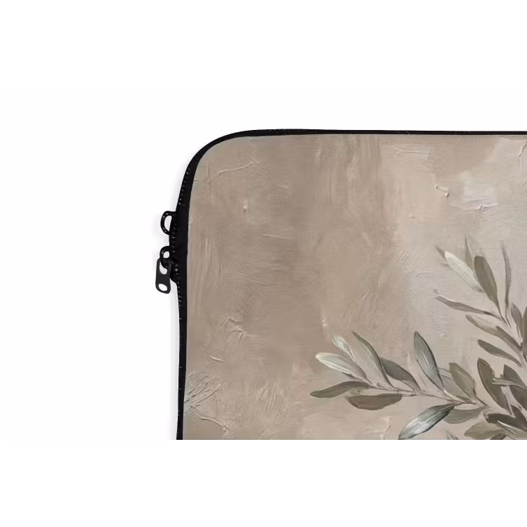 Laptophoes - Olijfplant - Aardenpot - Abstract - Beige — 5