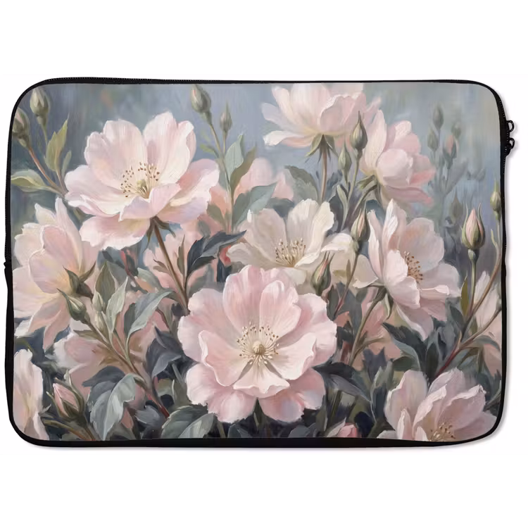 Laptophoes - Rozen - Illustratie - Roze
