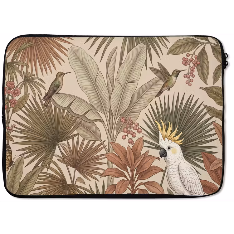 Laptophoes - Tropisch - Vogels - Beige