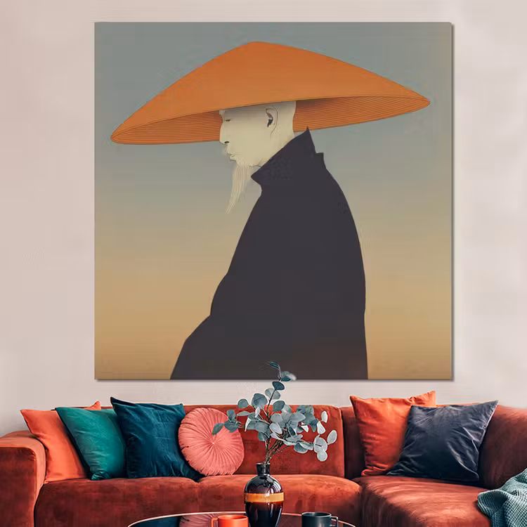 Forex - Minimalistisch - Silhouet - Oranje — 3