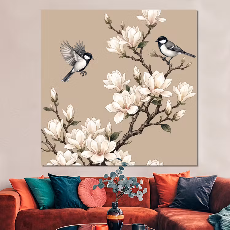 Forex - Oosters - Vogels - Beige — 3