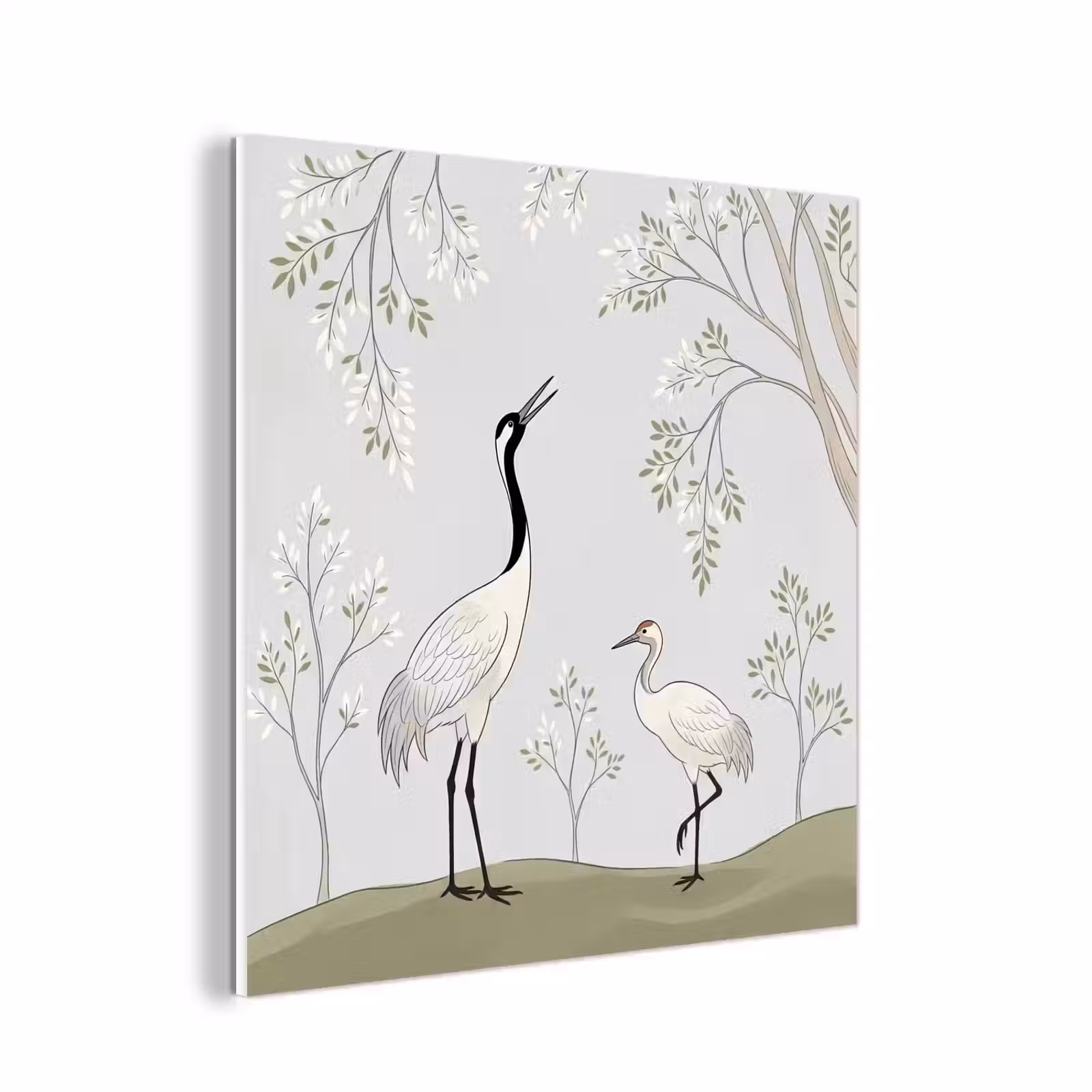 Forex - Minimalistisch - Kraanvogels - Blauw — 1