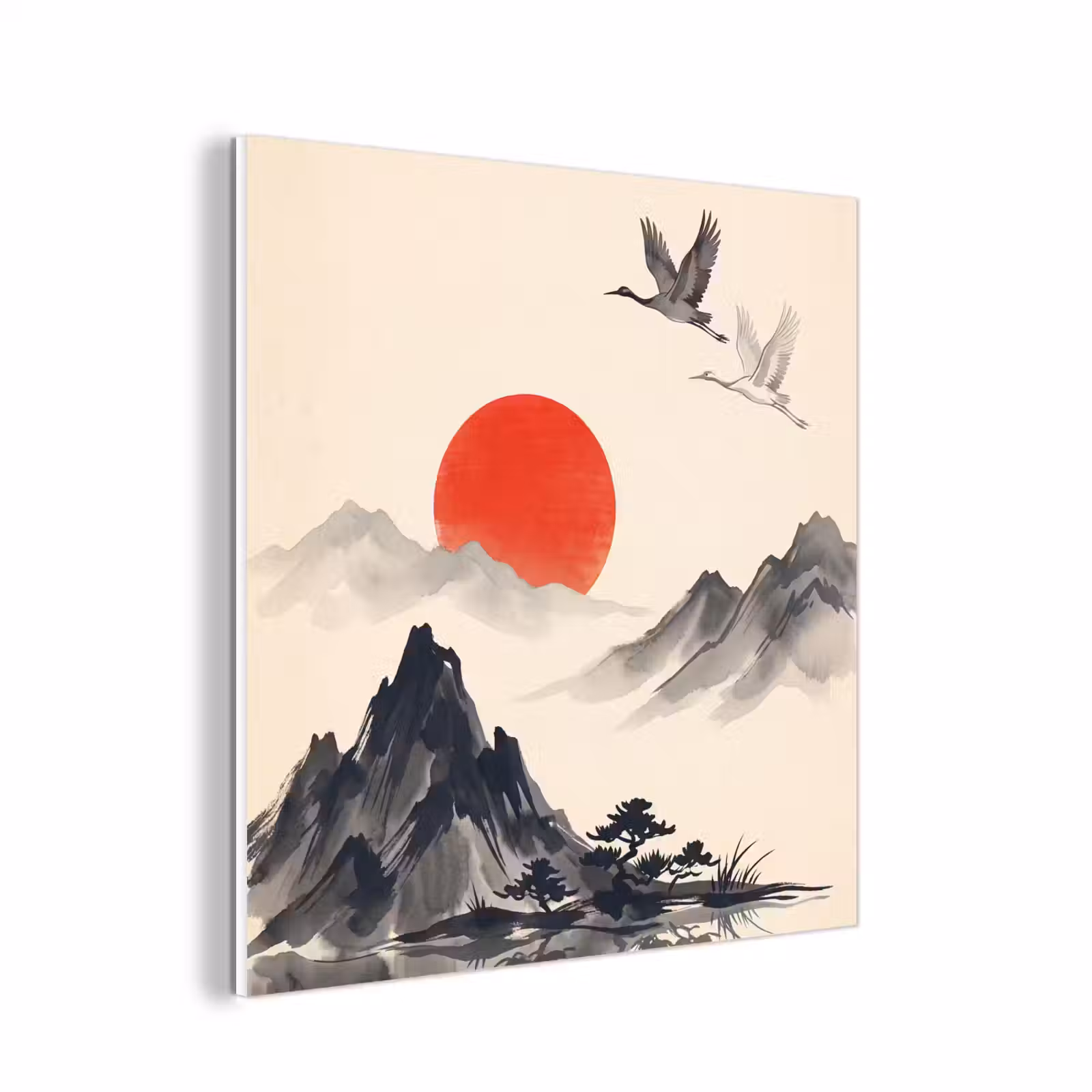 Forex - Oosters - Kraanvogels - Landschap — 1