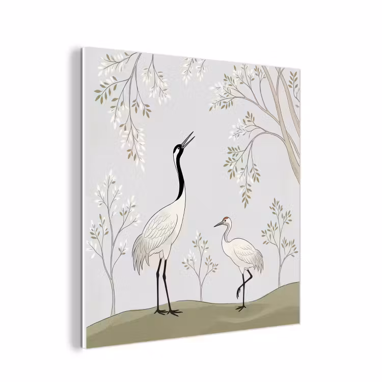 Forex - Minimalistisch - Kraanvogels - Blauw — 1