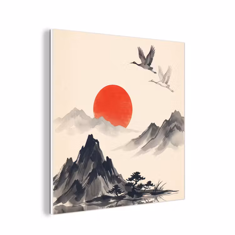 Forex - Oosters - Kraanvogels - Landschap — 1