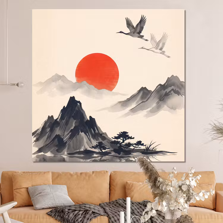 Forex - Oosters - Kraanvogels - Landschap — 4