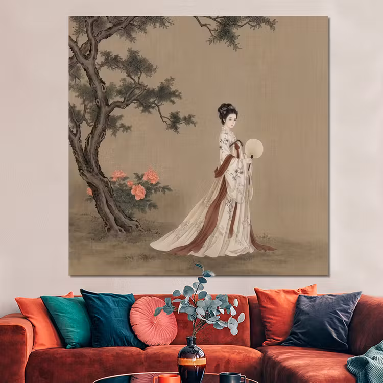 Forex - Vrouw - Azië - Kunst - Beige — 3