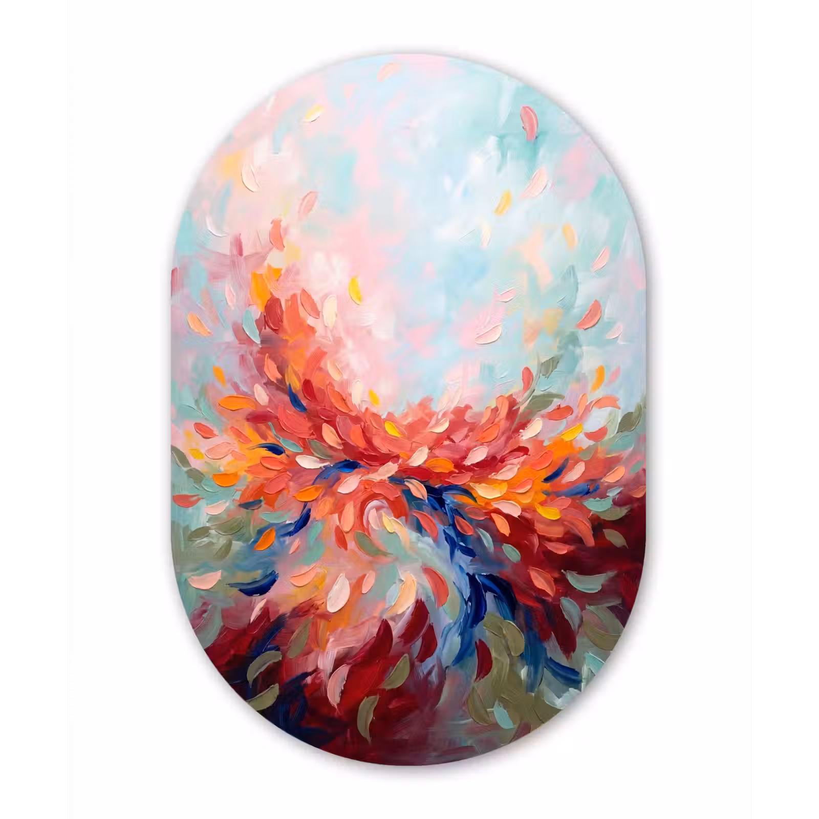 Muurovaal aluminium - Bloemen - Abstract - Kunst - Modern — 1