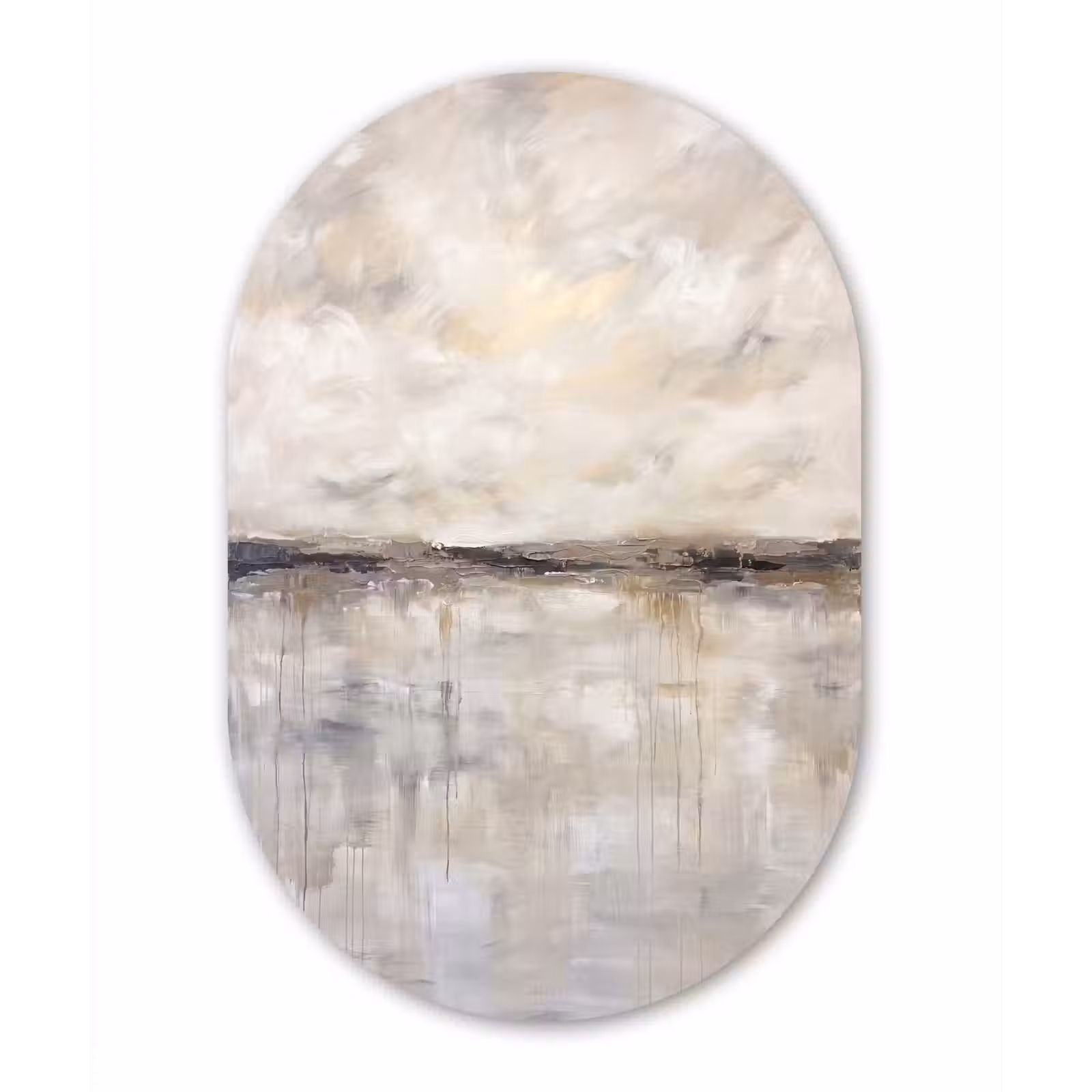 Muurovaal aluminium - Landschap - Horizon - Natuur - Abstract - Neutraal — 1