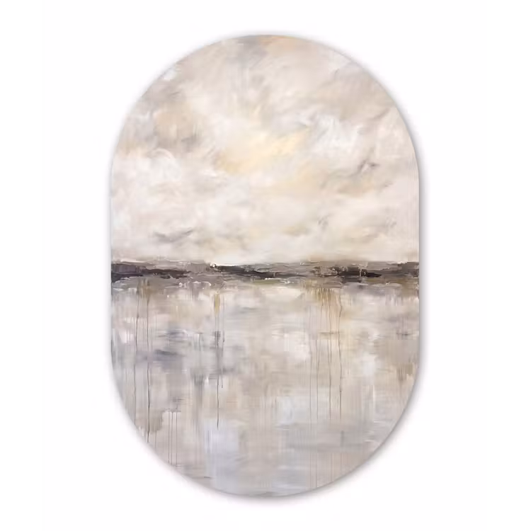 Muurovaal aluminium - Landschap - Horizon - Natuur - Abstract - Neutraal — 1