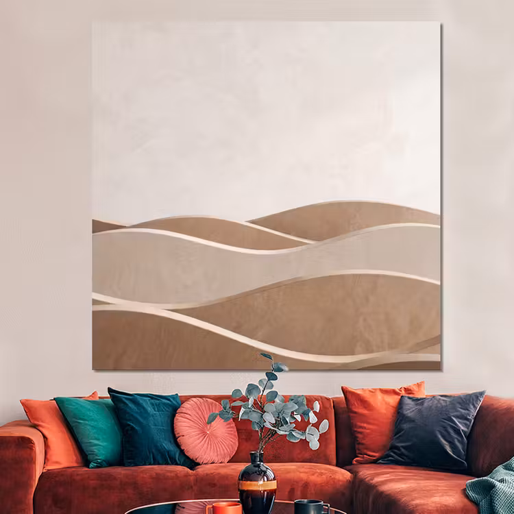 Forex - Abstract - Golven - Modern - Beige — 3