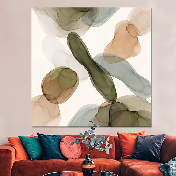 Forex - Abstract - Vormen - Modern - Kunst - Groen - Bruin — 3