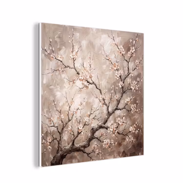 Forex - Bloesem - Takken - Schilderij - Beige - Serene — 1