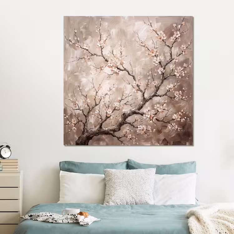 Forex - Bloesem - Takken - Schilderij - Beige - Serene — 2