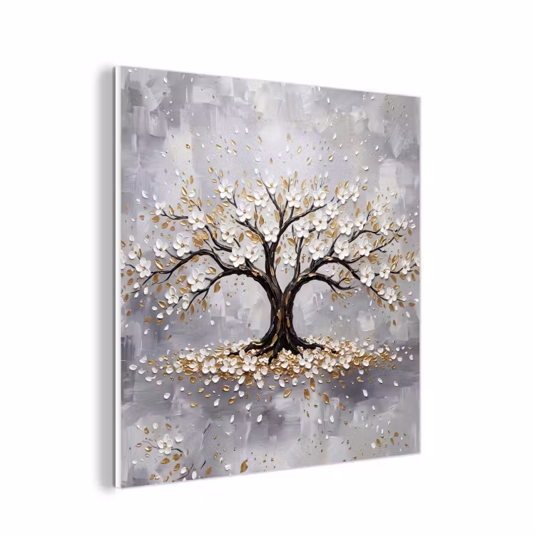 Forex - Boom - Bloemen - Natuur - Abstract - Wit — 1