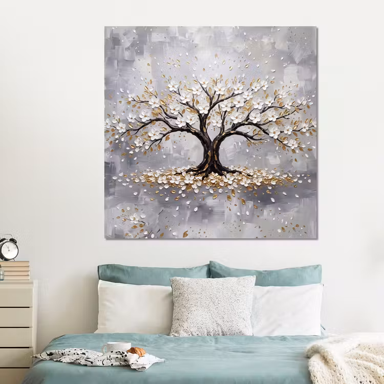 Forex - Boom - Bloemen - Natuur - Abstract - Wit — 2