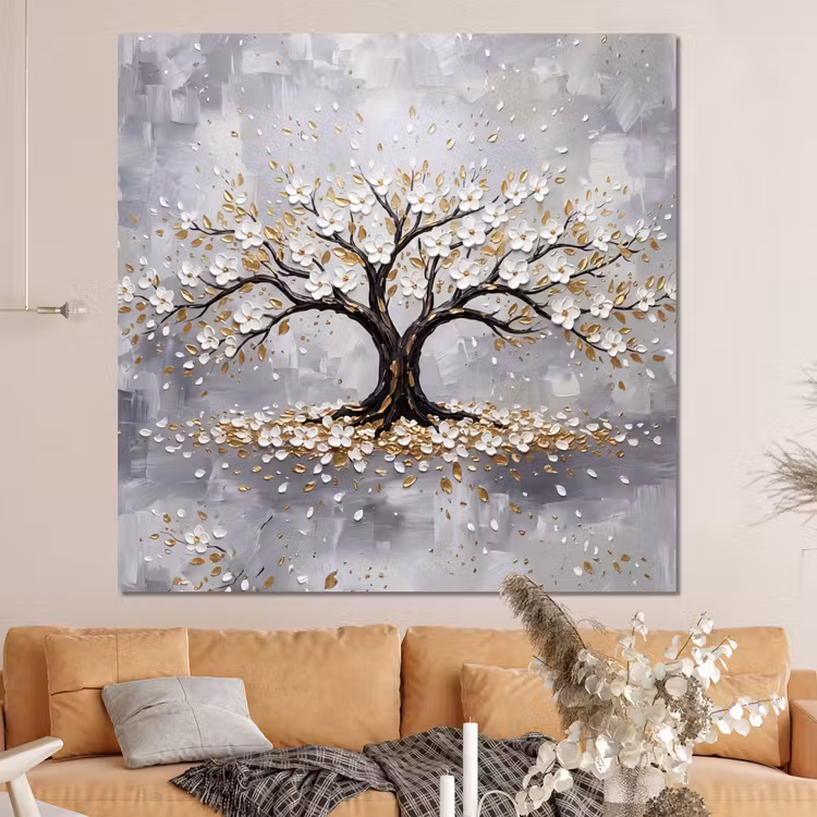 Forex - Boom - Bloemen - Natuur - Abstract - Wit — 4