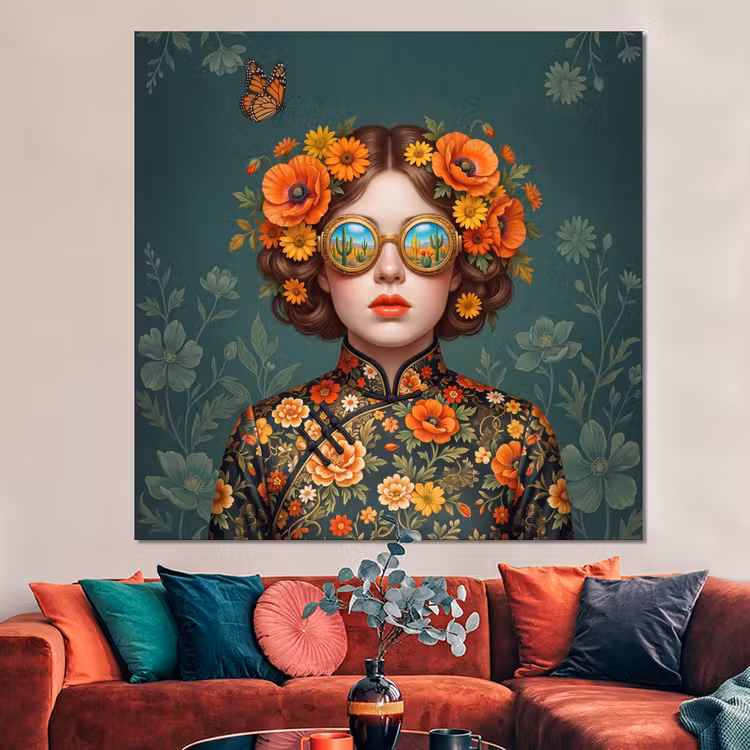 Forex - Portret - Vrouw - Kleurrijk - Expressief — 3