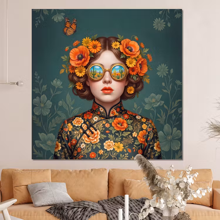 Forex - Portret - Vrouw - Kleurrijk - Expressief — 4