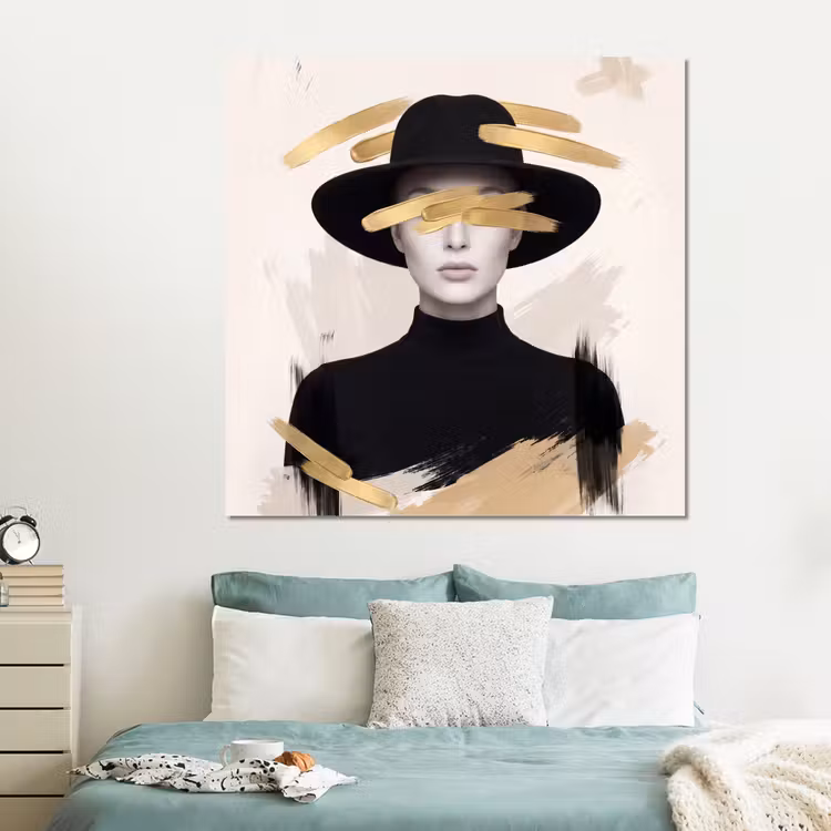 Forex - Vrouw - Portret - Modern - Goud - Kunst — 2