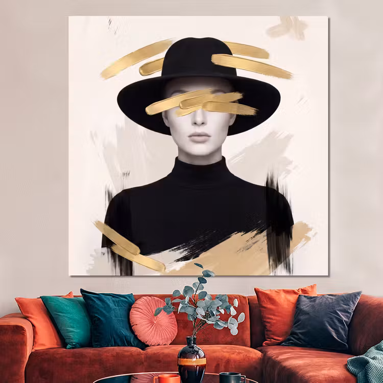 Forex - Vrouw - Portret - Modern - Goud - Kunst — 3