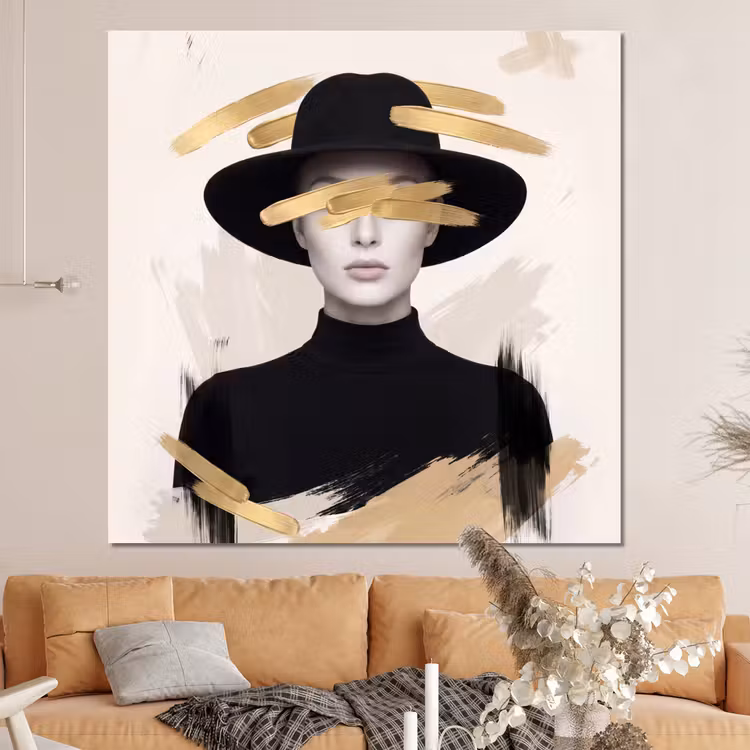 Forex - Vrouw - Portret - Modern - Goud - Kunst — 4