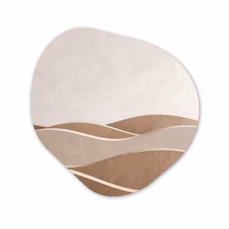 Organisch schilderij - Forex - Abstract - Golven - Modern - Beige