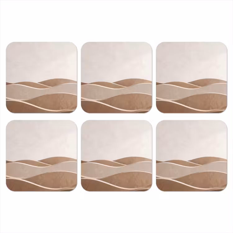 Onderzetter​ - Abstract - Golven - Modern - Beige