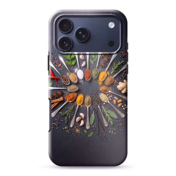 Telefoonhoesje Toughcase - Kruiden - Lepels - Culinair - Kleurrijk - Sfeervol