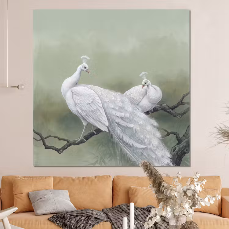 Forex - Pauwen - Wit - Natuur - Groen — 4