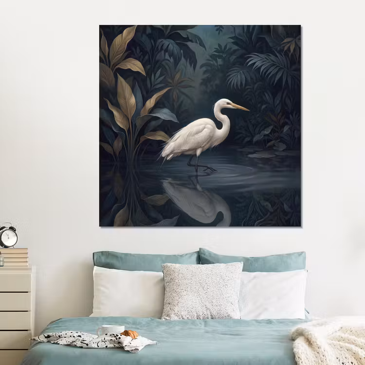 Forex - Reiger - Water - Natuur - Modern - Wit — 2