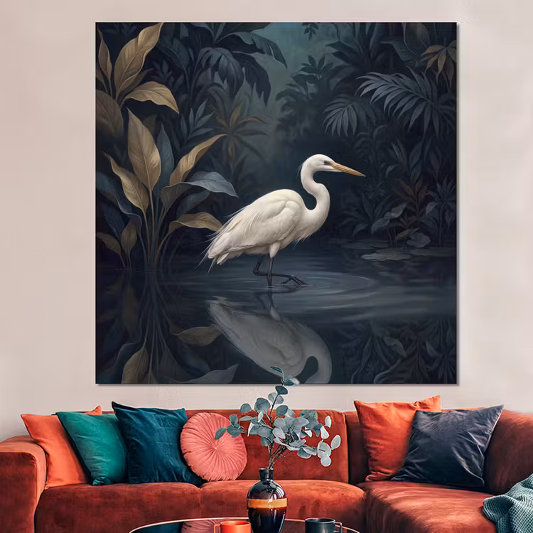 Forex - Reiger - Water - Natuur - Modern - Wit — 3