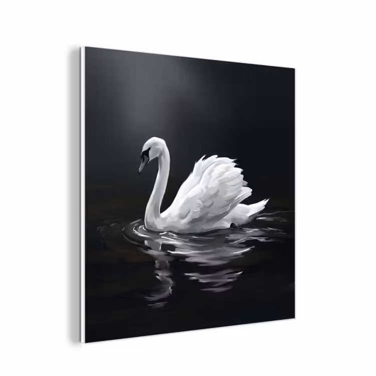 Forex - Zwaan - Water - Natuur - Realistisch - Wit — 1
