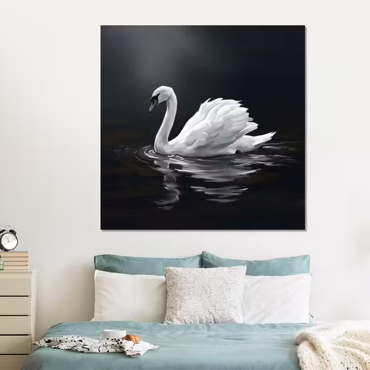 Forex - Zwaan - Water - Natuur - Realistisch - Wit — 2