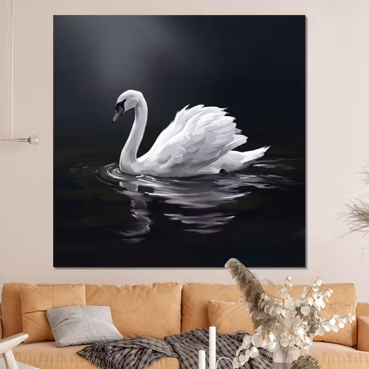 Forex - Zwaan - Water - Natuur - Realistisch - Wit — 4