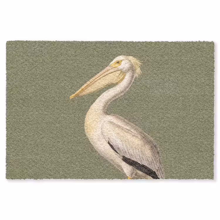 Vloerkleed - Pelikaan - Wit - Vogel - Klassiek - Natuur — 1