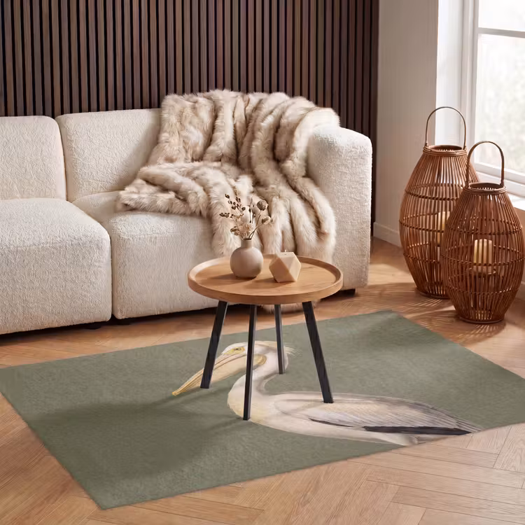 Vloerkleed - Pelikaan - Wit - Vogel - Klassiek - Natuur — 3