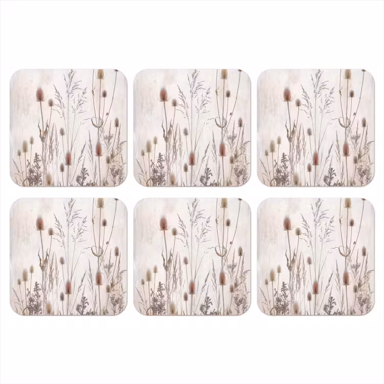 Onderzetter - Weidebloemen - Design - Sepia